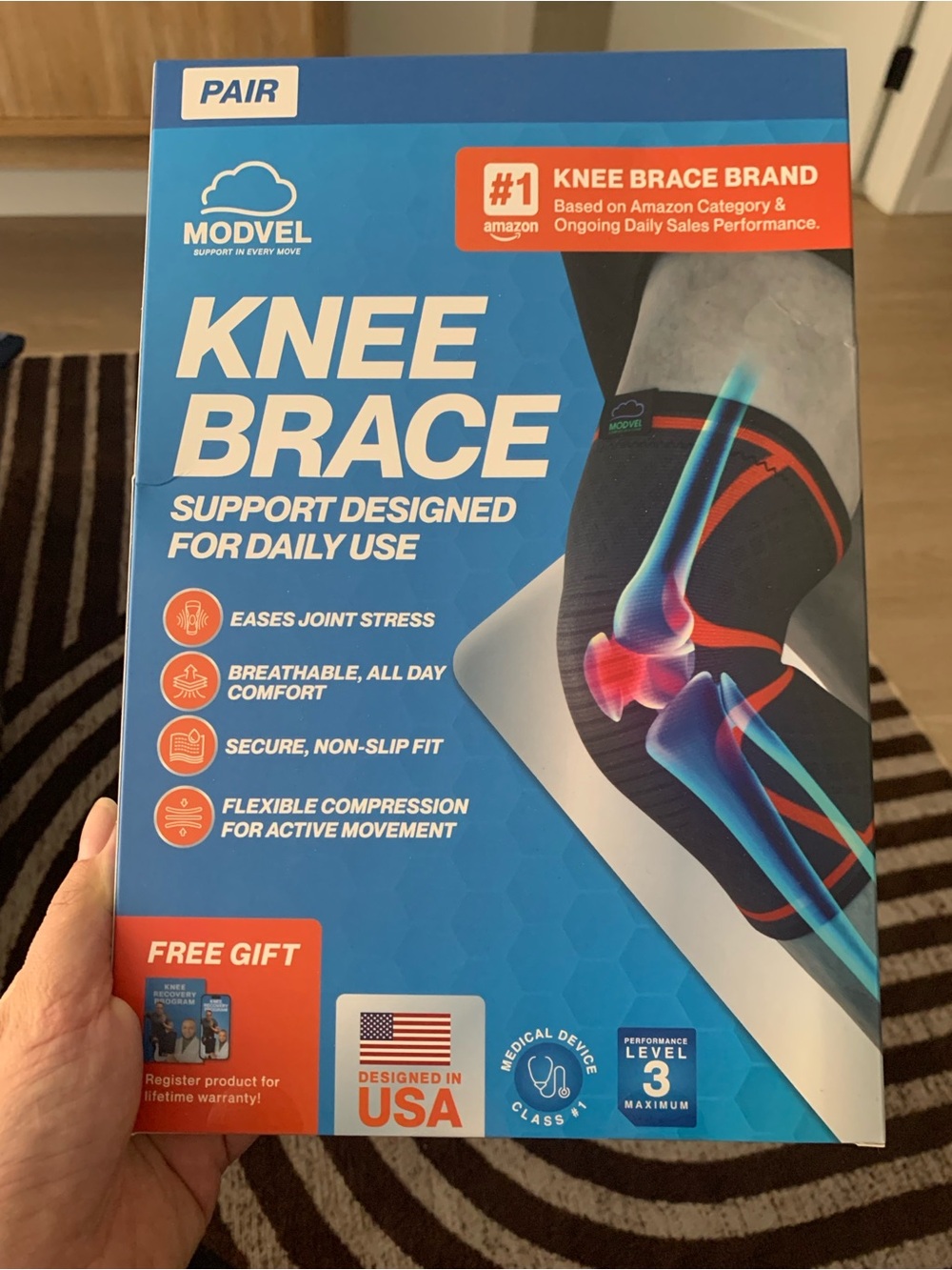 Men’s Black Knee Brace – Support Designed for Daily Use